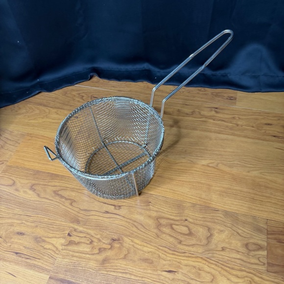 Stainless Steel Silver Wire Mesh Fryer Basket Cooking Metal Heavy Duty Sturdy - Picture 11 of 13